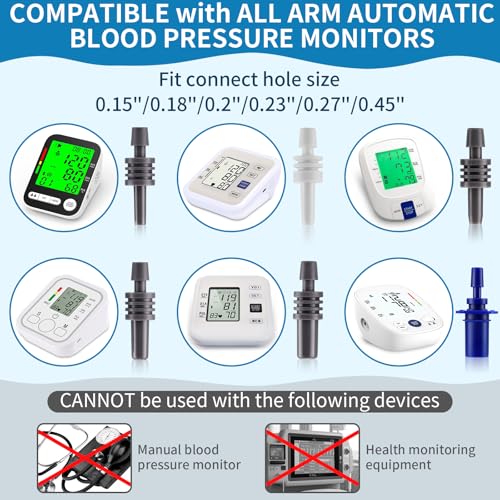 8.6-26 Inches (22-66cm) XXL Blood Pressure Cuff with 6 Connectors, Extra Large BP Replacement Cuff Compatible All Automatic Blood Pressure Monitors, for Normal and Big Arms (BP Cuff Included Only) - Thumbnail 4