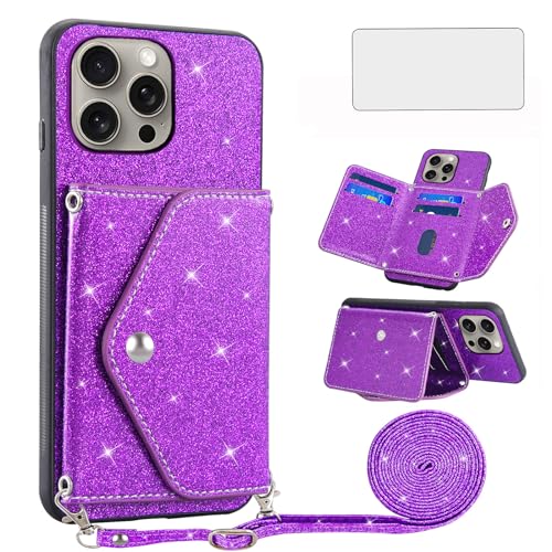 Coque iPhone 15 Pro Max protège l'écran et évite les chutes avec sa bandoulière