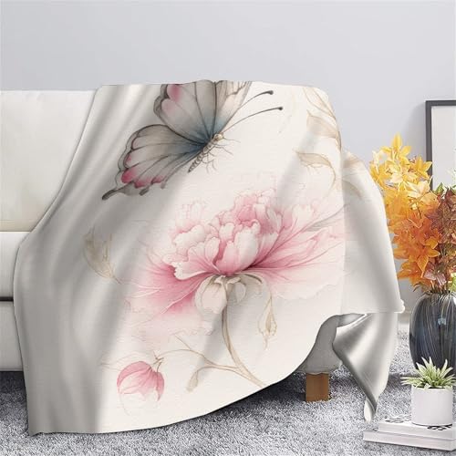 Couverture papillon 3D aquarelle : cadeau idéal pour les enfants