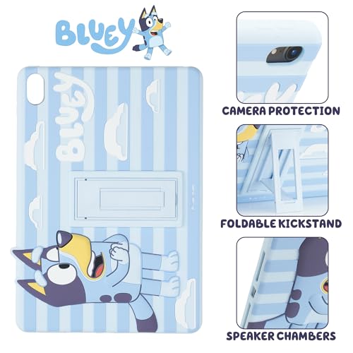 Image of Bluey Kids iPad Case - 10.9 Inch Case for iPad 10th Generation (2022) & A16 11th Generation 11 inch (2025) - Tablet Cover with Stand, Shockproof Silicone Protector