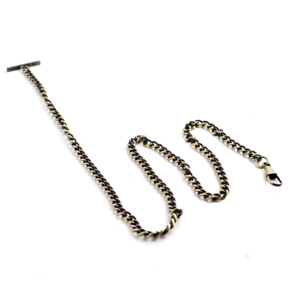 6pezzi Catena Per Orologio Da Tasca Metallo Tonda Catena t Per Jeans Accessori Moda Bronzo e Design Vintage Con Chiusura Sicura