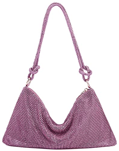 Image of Rhinestone Hobo Bag for Women Rhinestone Purses Sparkly Evening Handbag Shiny Diamond Purse for Wedding Parties 2026 | Rhinestone
