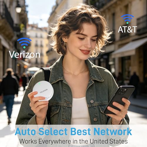 Image of UFO Mobile Hotspot with 6GB Data, 4G LTE Portable WiFi Hotspot MiFi Device with Carrying Case, Compatible with AT&T and Verizon Network |10 Devices, USA Coverage, No Contract (White, 6GB)