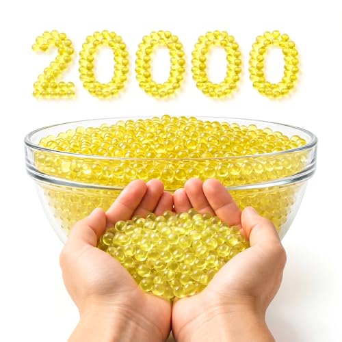 Image of Verat 2 Packet Gel Water Balls /Water Beads /Refill Water Bead /Gel Blaster Ammo /Water Balls for Gun /Gel Balls for Kids /Gel Blaster Balls in Bottle /7-8mm Non-Toxic Water Beads Gel Guns(20000 Yellow)