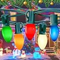 Christmas Decorations - C7 LED Christmas Lights Outdoor, 25Ft Vintage Christmas Lights Multicolor LED Christmas Tree Lights Shatterproof with 25+2 Bulbs for Christmas Tree Home Yard Decor, 0.6W