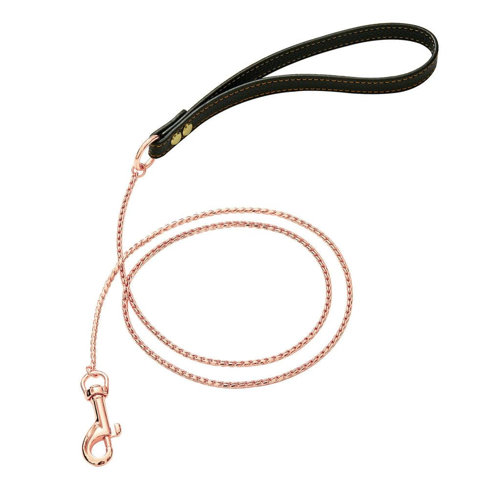 Collar de Cadena para Perro con Revestimiento antioxidante, Collar de Entrenamiento para Perros pequeños y Grandes, Color Negro y Dorado.