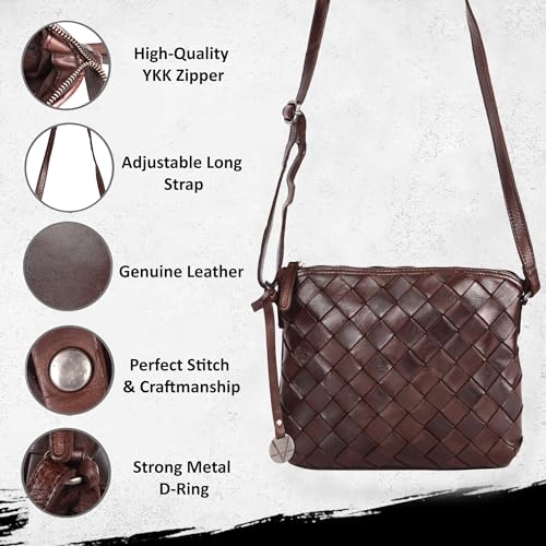 Leather Crossbody bag & Wallets for Women, Wallet for Ladies Zipper Coin Purse2