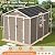 UDPATIO Outdoor Resin Storage Shed 8 x 10 FT, Plastic Storage Shed with Floor Large Outdoors Garden Tool Storage Shed Outside Clearance Shed with Lockable Door for Bike, Backyard, Patio, Brown