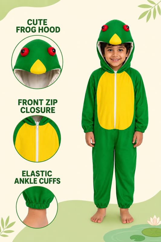 Image of Animal Costume for Kids | Plush Fancy Dress Costume for Boys & Girls |School Fancy Dress, Annual Day, Jungle Theme, Role Play, Halloween & Birthday Party