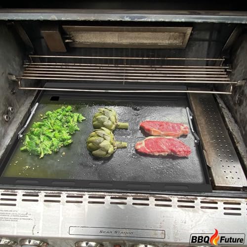 Full Size Griddle Insert for Weber Summit 400 Series E/S 450 440 460 470 Gas Grills With Smoker Box, Heavy Duty Flat Top with Spatula Set for Weber Grill Replacement Parts 67550 by BBQ Future - Image 7