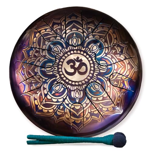 Tambor Steel Tongue de 12 pulgadas OM, 10 notas, B menor 432Hz miniatura 1