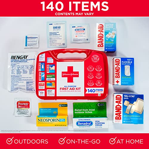 image for Band-Aid Johnson & Johnson All-Purpose Portable Compact First Aid Kit 