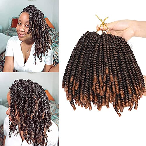 LOVE ORNAN Christmas Style Spring Twist Hair 12inch Fluffy Spring Twist Crochet Hair Passion Twist Crochet Hair Synthetic Braiding Hair Extensions 30 Strands 150g/Pack(12inch, T30)