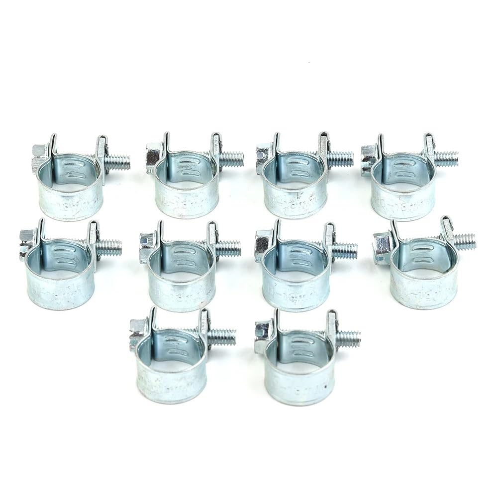 Kit de Mini Clips for manguera, 10 Uds., tuercas y pernos de acero al carbono, abrazaderas de línea de combustible, tubería de gasolina, abrazadera pequeña de aire diésel de 11-13mm/13-15mm(11-13mm)