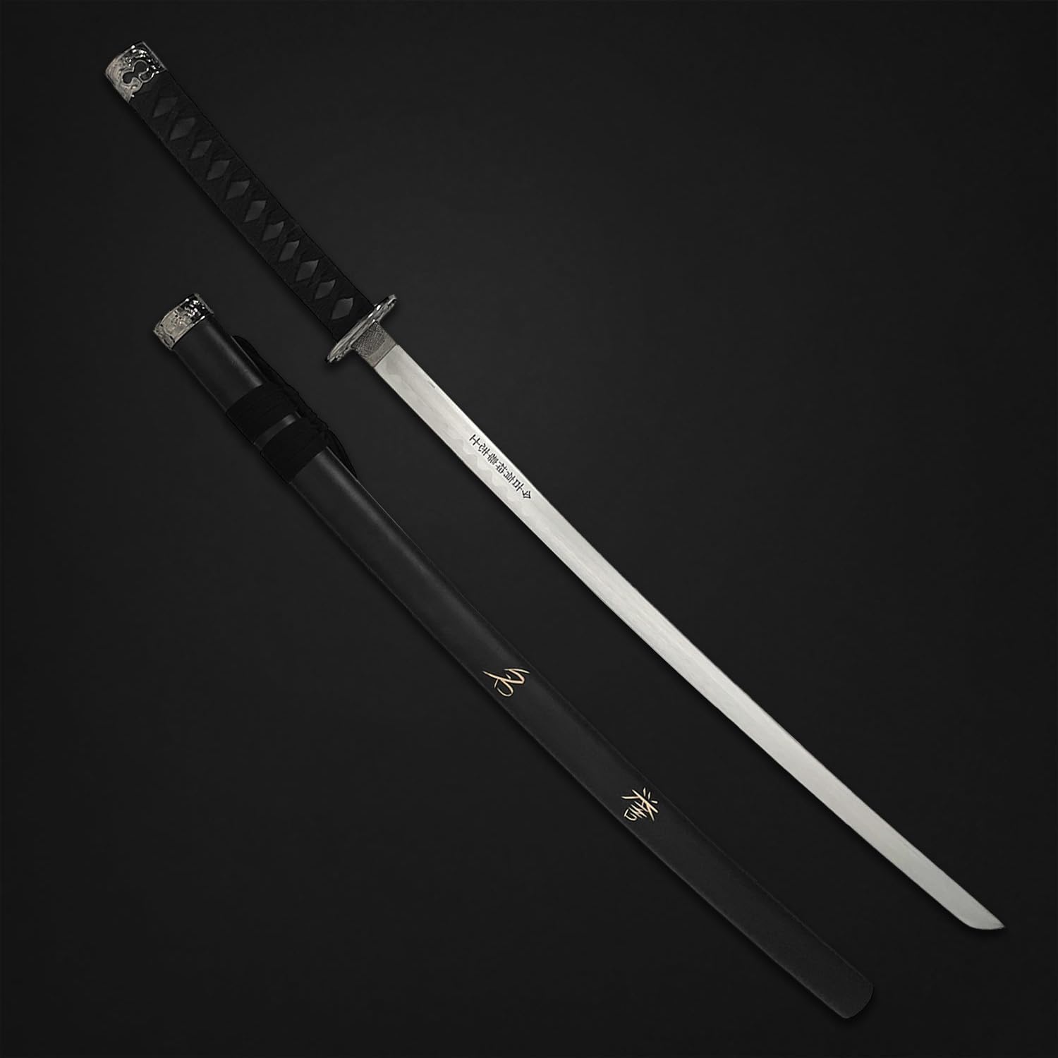 PS 40 Inch Last Samurai Japanese Katana Style Sword, Engraved Honor Scabbard Design, Traditional Display Collectible, Gift Item, Outdoor Swing Practice Piece