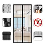 Magnetic Screen Door, Fit Door Size 38 x 82 Inch, Heavy Duty Screen Door Mesh, Self Sealing Door Screen Magnetic Closure, Pet Screen Door for Sliding Door, Front Door (39 x 82 Inch) Black