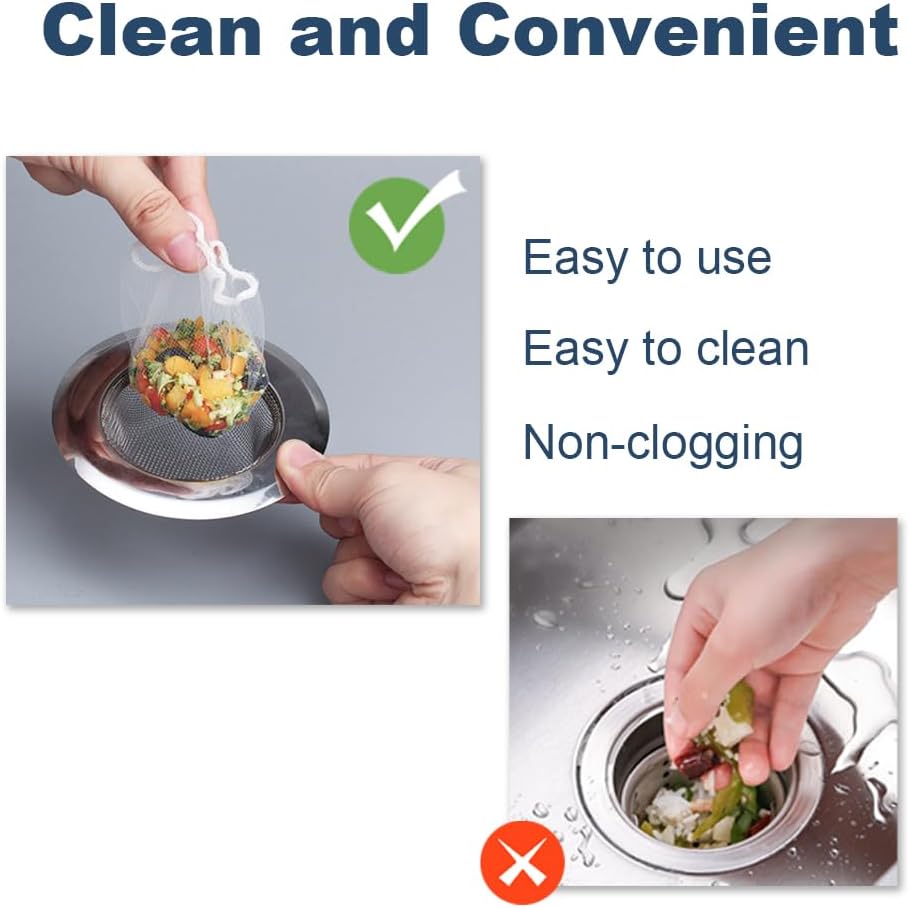 Kitchen Disposable Mesh Sink Strainer Bag Fits Sink Strainer Elastic