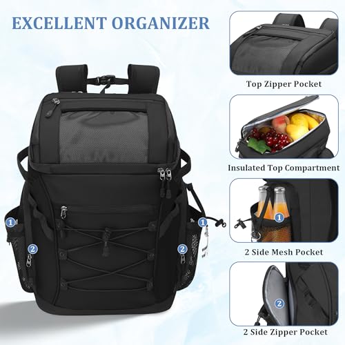 30L Large Cooler Backpack 48 Can Leakproof Waterproof Insulated - image 4