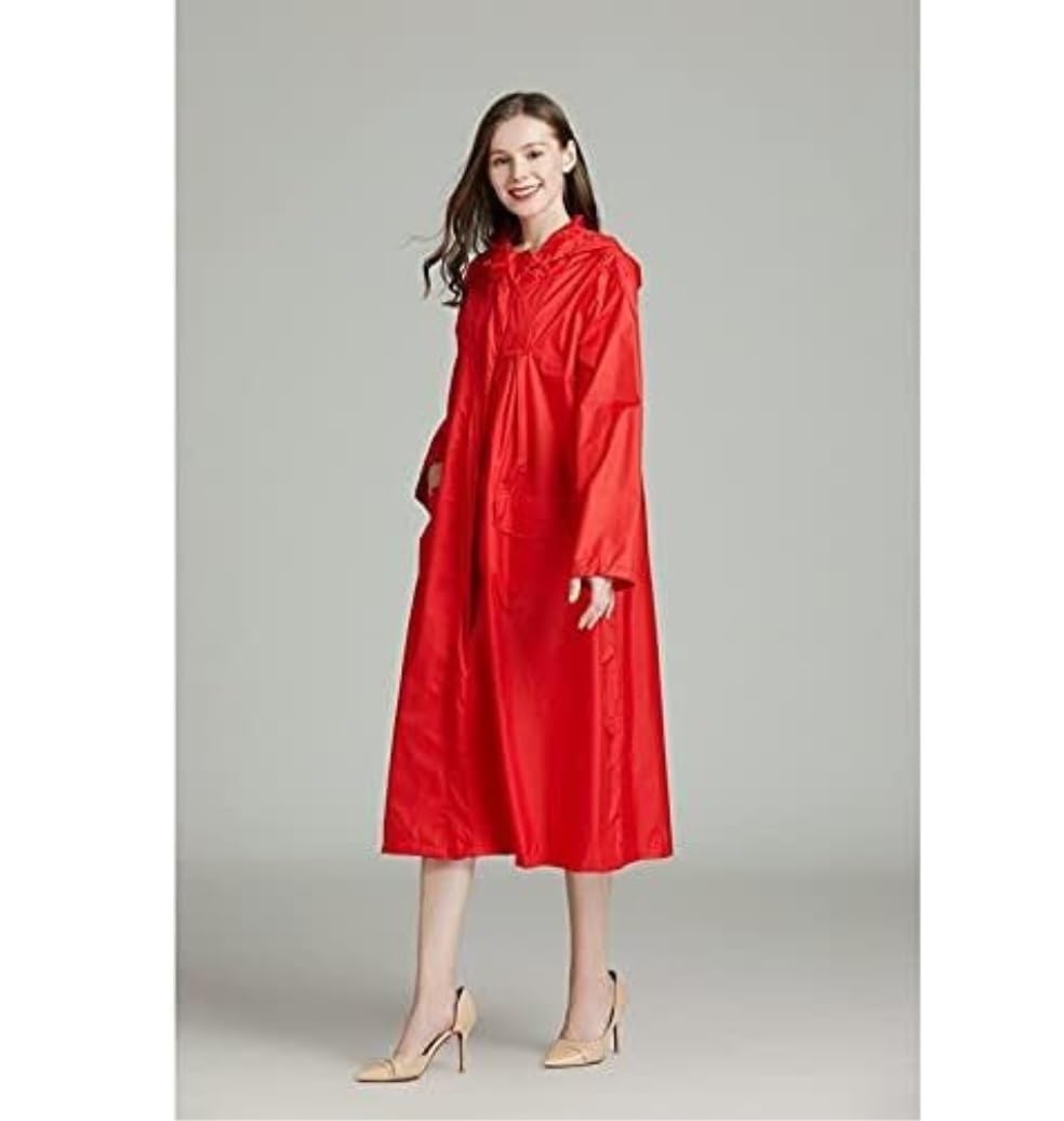 Capa de Lluvia Reutilizable Chubasquero Largo Para Mujer, Capucha Impermeable, Ponchos De Abrigo Para La Lluvia Para, Chaquetas A Prueba Viento Para Ropa de Agua para Exteriores