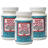 Mod Podge Dishwasher Safe Waterbased Sealer, Decoupage Glue with Gloss Finish, 8 fl oz (Pack of 3), Clear (CS15059A)- (Pack of 3)