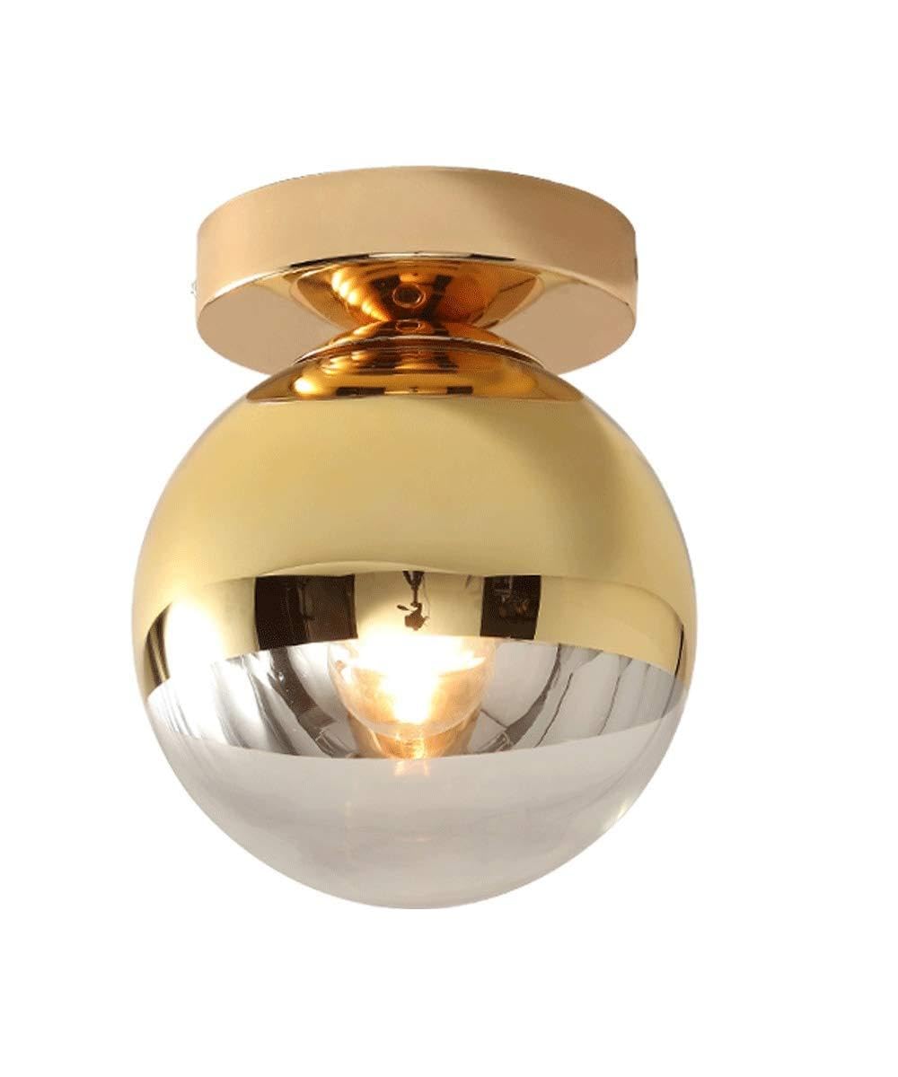 SXECAEPS Modern creative chandelier Minimalist Porch Ceiling Lamp Modern Bar Pendant Light Living Room Nordic Art Corridor Creative Bubble Balls Restaurant E27 (Color : Gold)