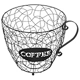 Forme de tasse moderne : le bol porte-dosettes de café arbore une forme de tasse attrayante, apportant une touche ludique à votre espace café et rehaussant l’esthétique de votre cuisine. rangement pour dosettes expresso. organisateur de dosettes de café