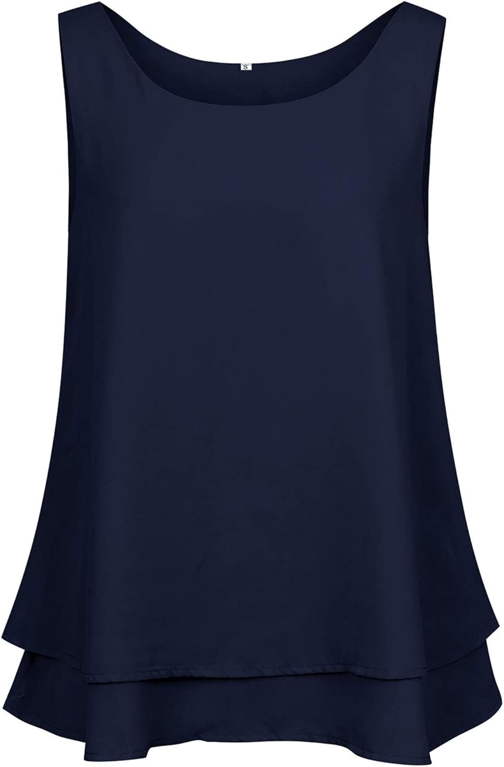 Floral Find Women's Chiffon Layered Tank Tops Summer Sleeveless Round Neck Blouses Shirts - Image 4