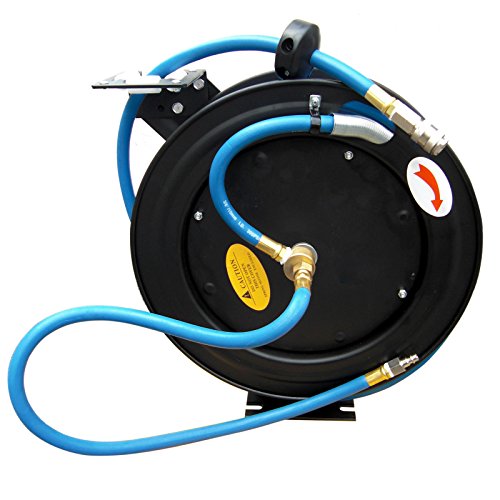 Preisvergleich Produktbild Automatik Druckluft-Schlauch 15 Meter Schlauchtrommel Aufroller Trommel