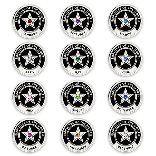 Image of PinMart Employee of the Month Lapel Pin - 1 inch Cloisonne Enamel Pin