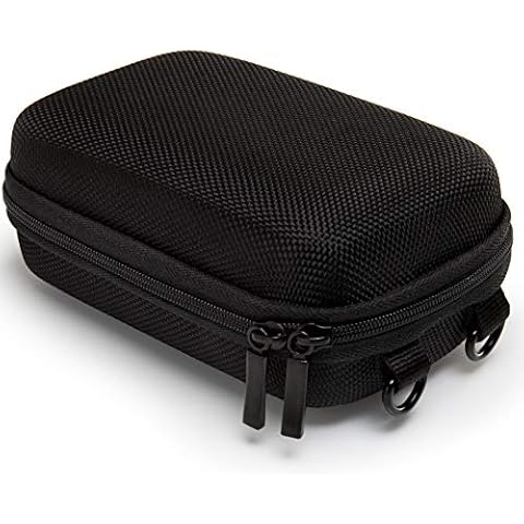 Baxxtar Pure Black L Kameratasche Hardcase für Kompaktkameras schwarz (Gurt- und Gürtelschlaufe) für CoolPix W100 W150 - CyberShot DSC HX60 HX90 HX95 HX99 - Lumix TZ81 TZ71 - PowerShot SX730 SX740 Cover