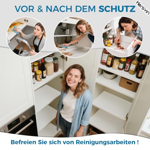 Hersvin Schubladenmatte 30cmx500cm Schrankpapier Schubladeneinlage Eva Wasserfest Nicht Klebende Unterlage Teppich für Küchenschränke… – Ansicht 3