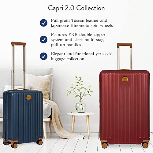 Bric's Capri 2.0 30"-Inch Spinner - Expandable Luxury Carry On Luggage With Spinner Wheels - Lightweight Carry On Suitcases With Wheels Made From Durable Polycarbonate - Bordeaux #TOP3