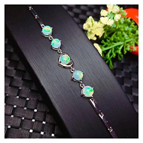 Bracelet en opale naturelle véritable et argent 925 haut de gamme