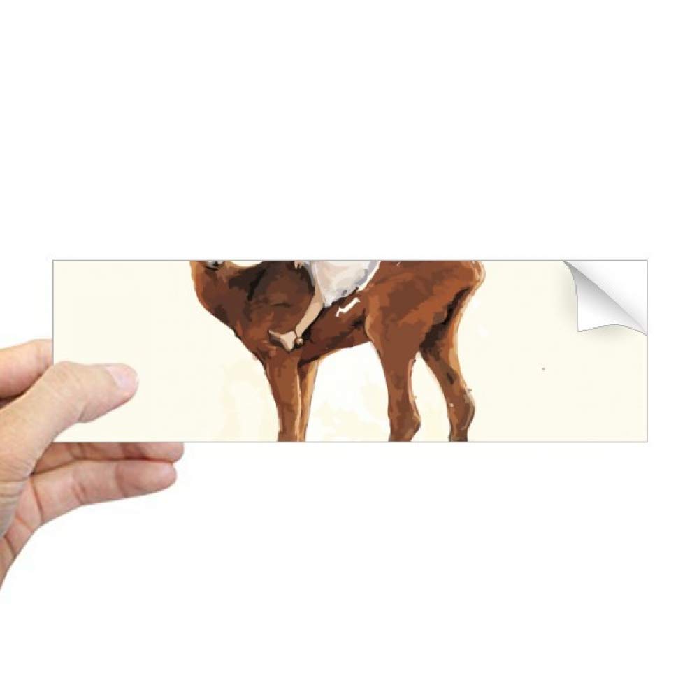 Pegatina para ventana de alta definición DIYthinker con ilustración de ciervo y niña 4