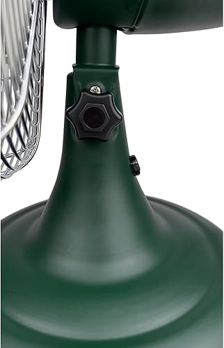 Miniatura 5 de Good Housekeeping 92617 Ventilador retro de mesa de escritorio de 12 pulgadas con amplia oscilación, ajustes de 3 velocidades y asa de transporte,