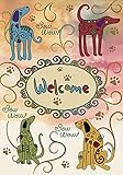 Toland Home Garden 102621 Bow Wow Welcome Dog Flag 28x40 Inch Double Sided Dog Garden Flag for Outdoor House Flag Yard Decoration