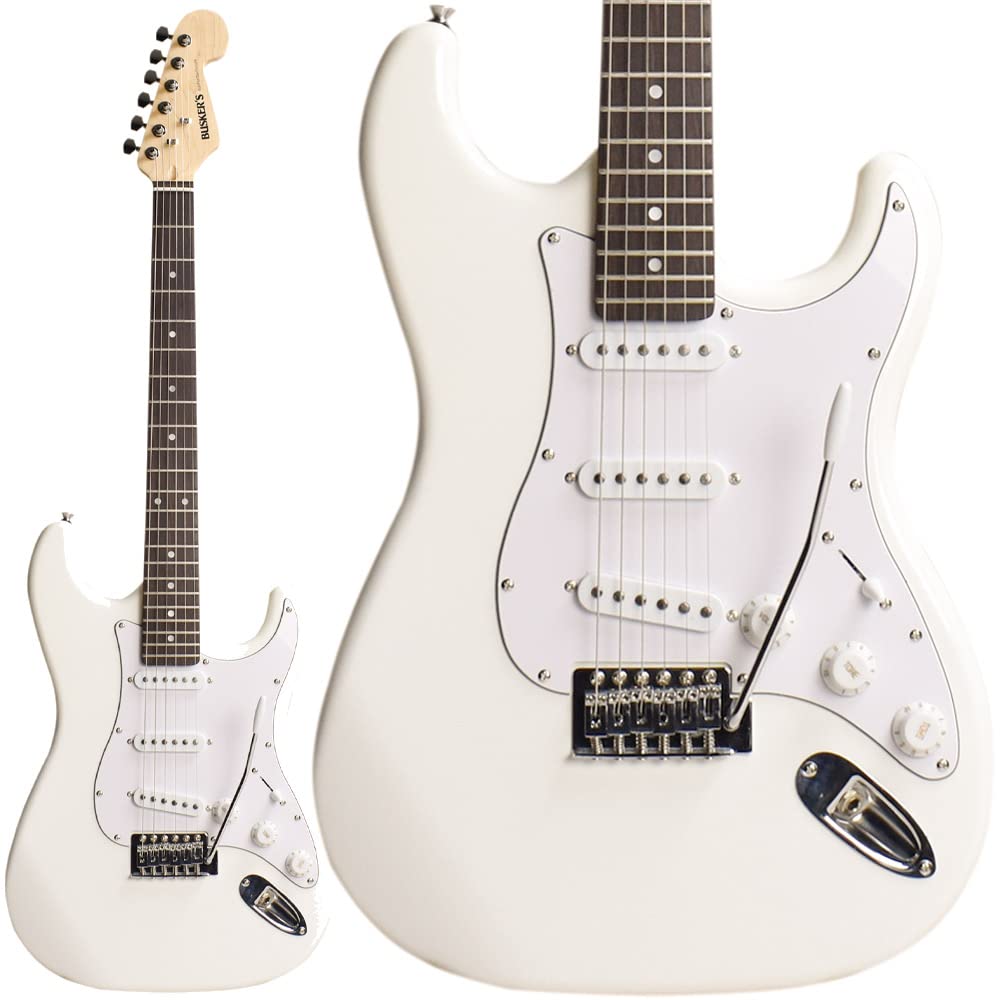 Amazon.co.jp: BUSKER'S BST-STD SWH Electric Guitar, Stratocaster