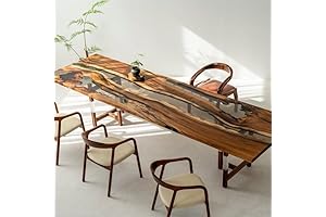 Custom Epoxy River Slab Table by CT Copper Tailor: A Live-Edge Dining...