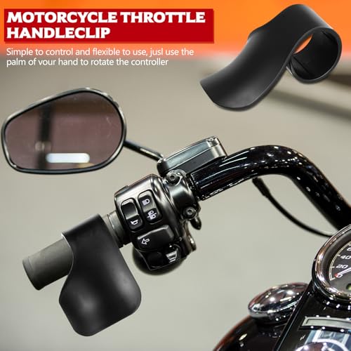 4 Stück Motorrad Gasgriff Hilfe, Tempomat Motorräder Daumenstütze, Motorrad Gasgriffhilfe Gasgriffassistent für Meisten Motorradgriffe, Klemmbereich 30-35 mm, Motorrad Zubehör Accessoires