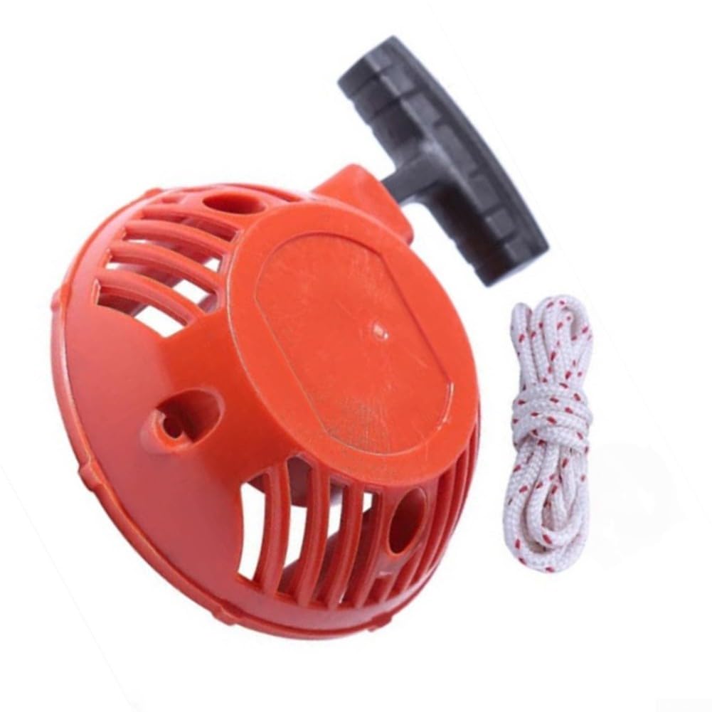Conjunto de retroceso con cable de tracción 124L 125L 128C 128LD recortadoras, reemplazo de carcasa naranja con cuerda y mango de arranque del motor