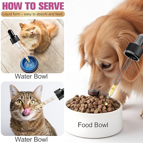 Collagène Liquide Premium pour Chiens et Chats - Hydrolysé d'Élevage au Pâturage - Support Nutritionnel Naturel pour Articulations, Hanches, Peau et Poils