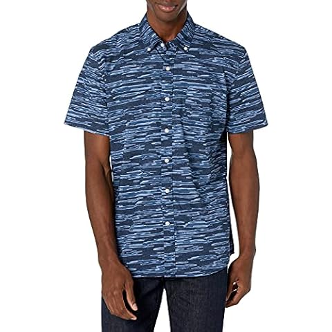 Goodthreads Camisa de Popelín Estampada de Manga Corta y Ajuste Estándar Hombre Cover