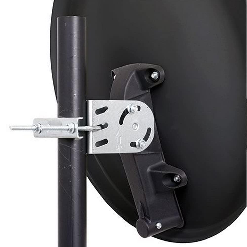 Mini chaîne satellite 42cm avec trépied 1,5m - Antenne haute performance 42cm 0,1dB - Super LNB + kit de connexion [10m câble coaxial 120dB - 2 connecteurs] - Pour voyage camping maison, 1 connexion
