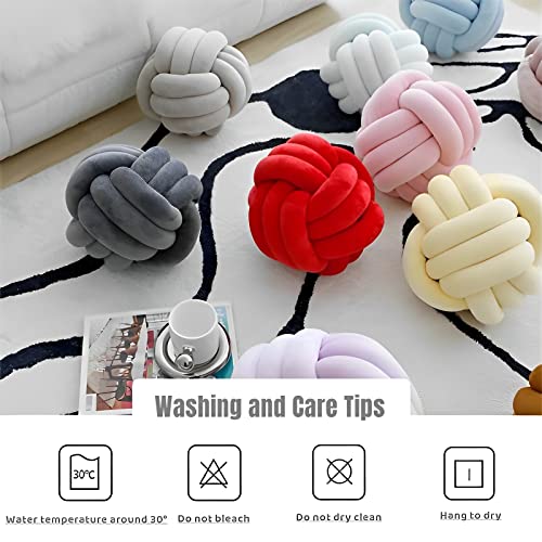 KEBAIHUA Knot Ball Pillows, Round Throw Pillow Cushion (Dark Blue,11") by KEBAIHUA - Used condition - Image 8