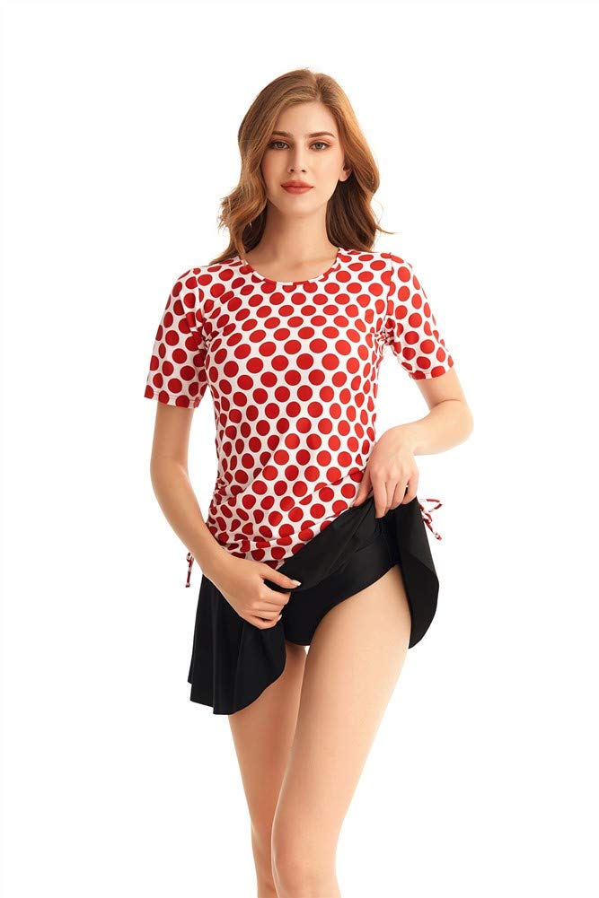 Costume Rash Guard Costume da Surf Costumi da Bagno Costumi da Bagno modesti per Le Donne Costume da Bagno Manica Corta Burkini