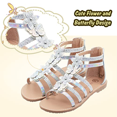 Image of Vonair Girls Gladiator Sandals Cute Open Toe Breathable Summer Shoes with Rubber Sole (Toddler /Little Kid /Big Kid)