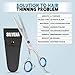 SILVEXA 6” Professional Hair Thinning Scissors – 28 Teeth 420C Stainless Steel Salon Shears with Blue Tension Screw & Comfort Grip – Blunt Tips for Safety