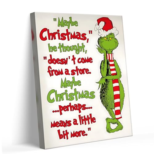 Christmas Movie Poster Print Wall Art Funny Xmas Canvas Pictures Humorous Home Decorations Merry Christmas Holiday Picture Painting Wall Decor for Bathroom Living Room Bedroom Framed 8x10inch