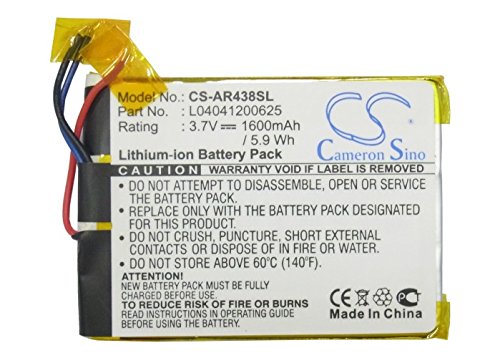 Batteria Sostitutiva 1600mAh Per Archos 43 Internet Tablet E 8300 – Compatibile L04041200625, Li-Polymer 3.7V - 3