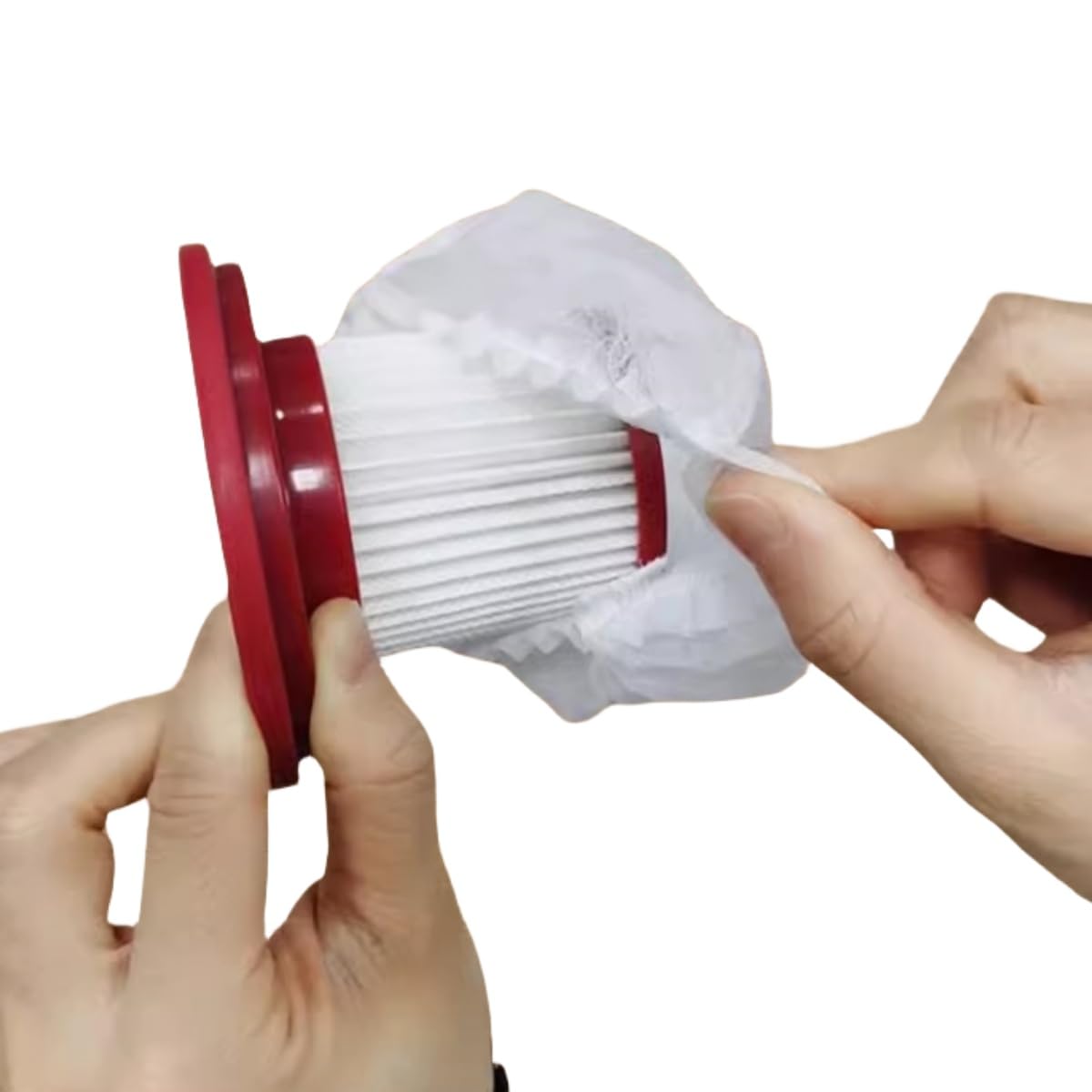 ZHUNIPINGAN 50pcs Vacuum Cleaner Filter Cartridgefilter - Easy Installation, Extend Service Life, Disposable - Filter Non-Woven Fabric Mesh Cover & Elastic Dustproof Bag Included, fcd001